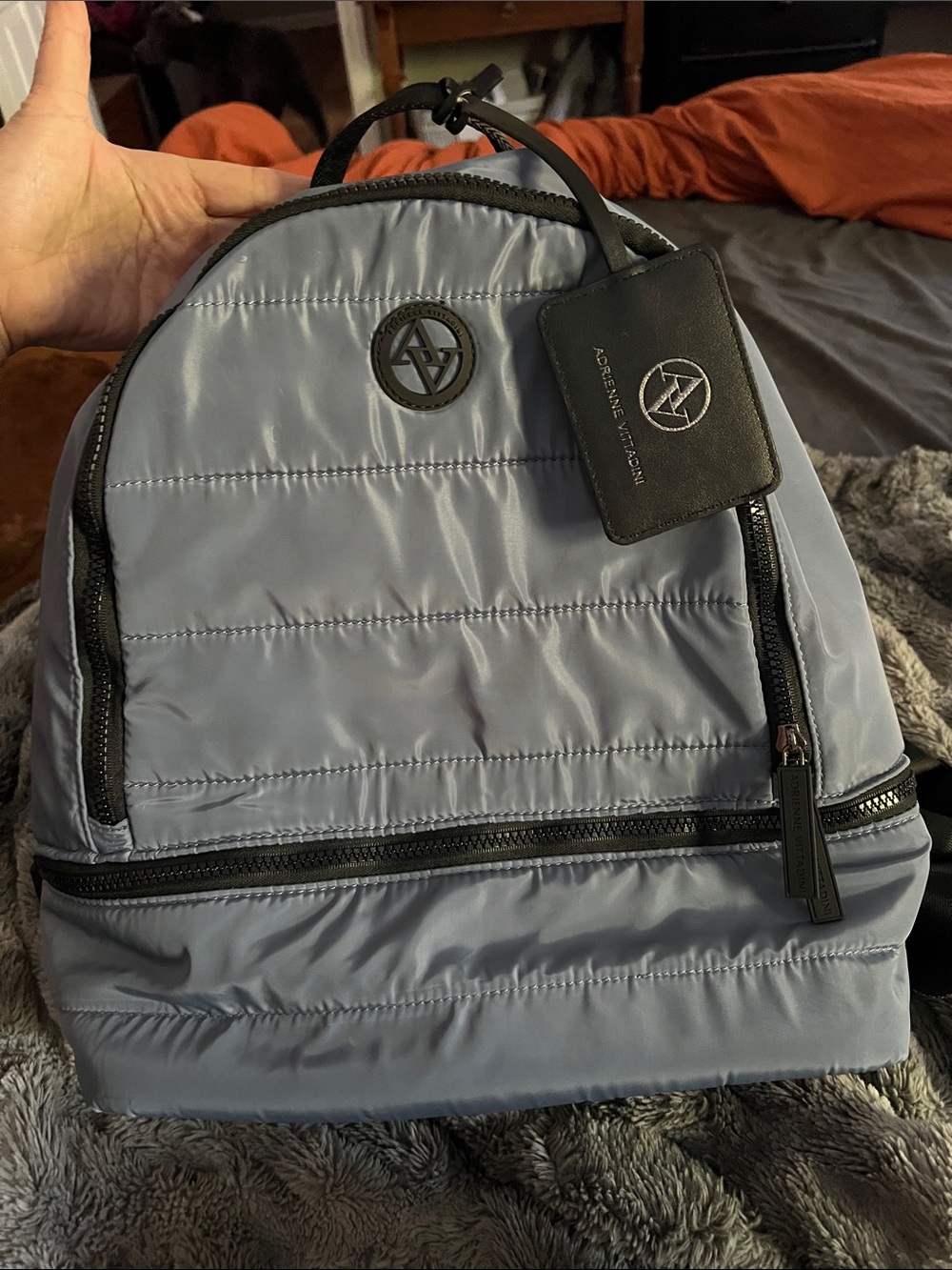 Adrienne Vittadini Nylon Travel Laptop Backpack